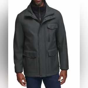 Andrew Marc Men's Textured Jacket with fleece lining Large